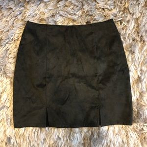 Black suede skirt